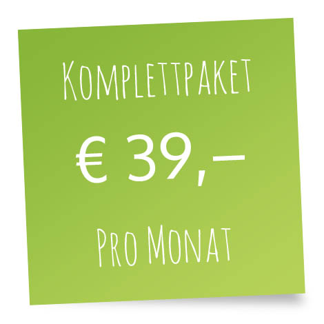 Komplettpaket: € 39,- pro Monat